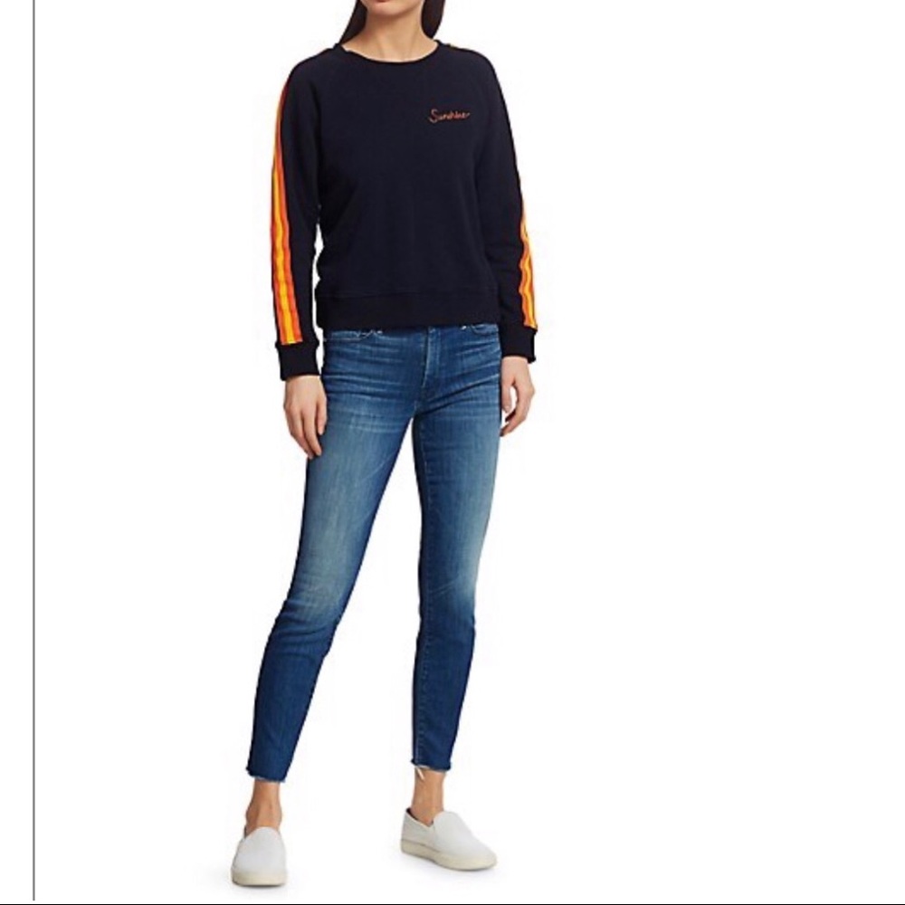 Mother The Looker Ankle Fray Squeeze It Jeans 28